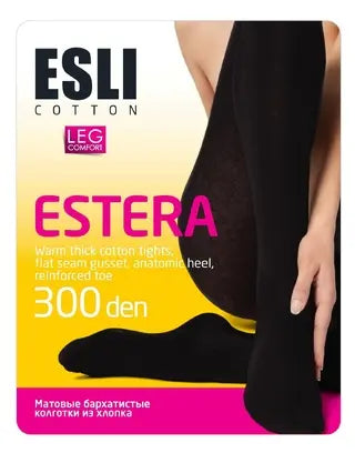 Conte/Esli Estera 300 Den - 74% Cotton Warm Opaque Women's Tights (14S-65SPE)