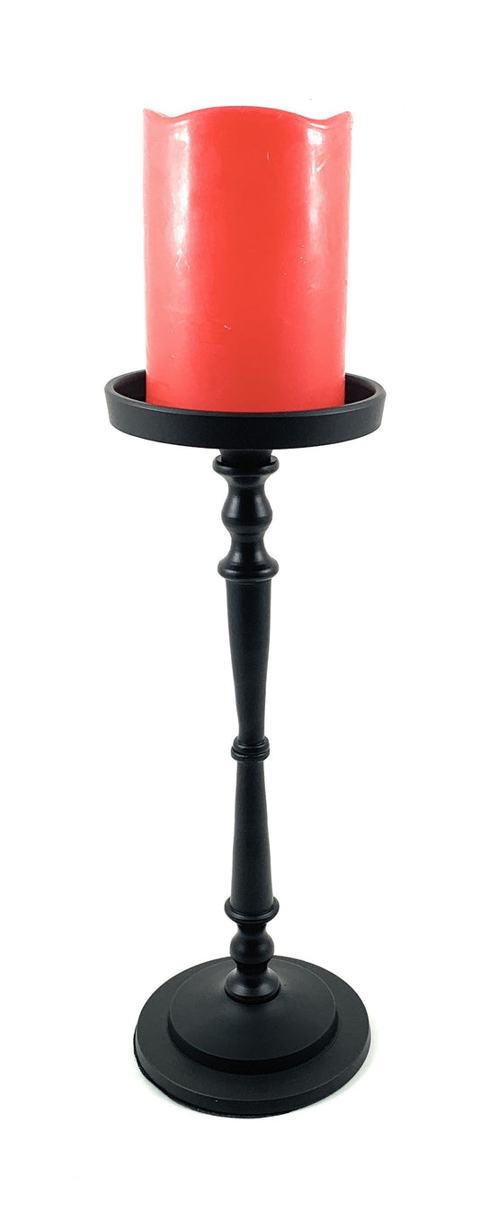 Vibhsa Pillar Candle Holder - Matte Black
