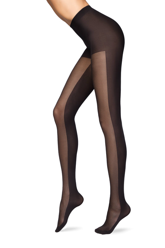 Жіночі колготки Conte Alliance 60 Den - Fantasy Opaque з "горизонтальними смужками" спереду (16С-135СП)