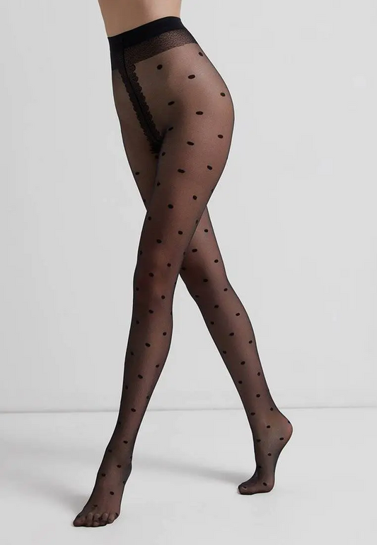 Conte (Poland) Desire 20 Den - Fantasy Women's Tights with Medium Polka Dots (18S-107/1SP)
