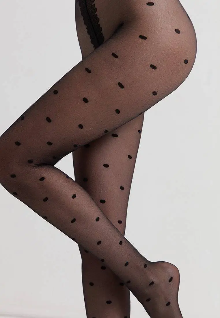 Conte (Poland) Desire 20 Den - Fantasy Women's Tights with Medium Polka Dots (18S-107/1SP)
