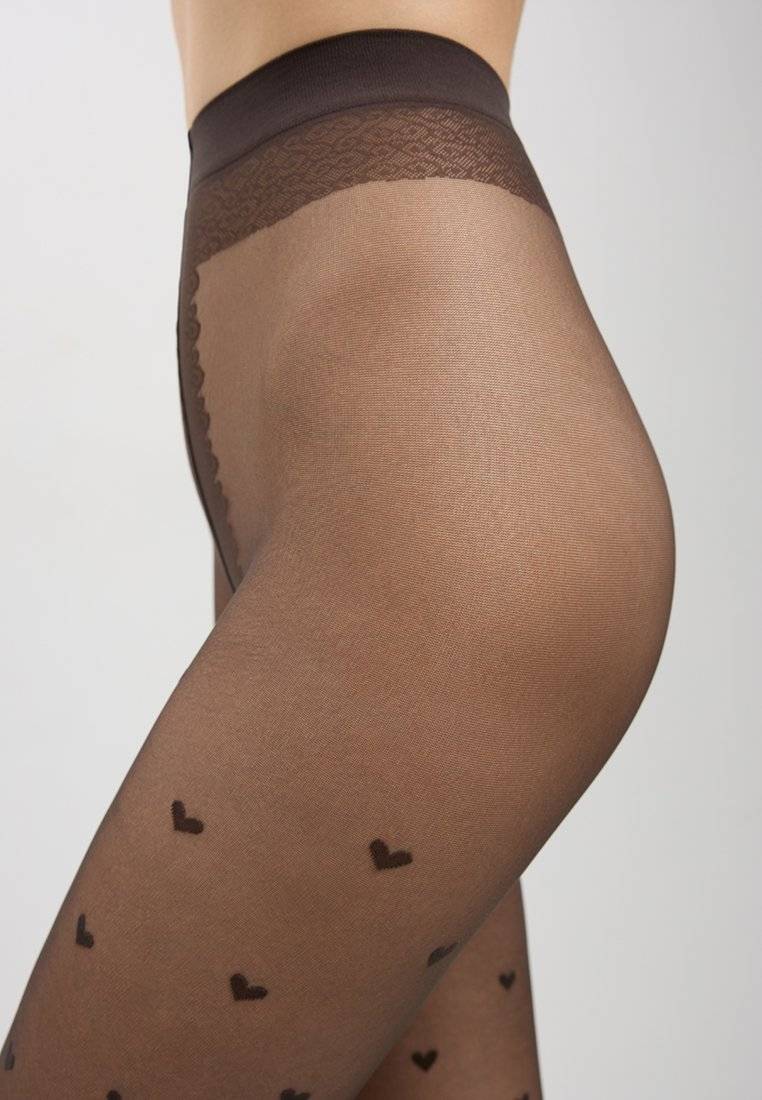 Conte Bonheur 20 Den - Fantasy Women's Tights with a "heart" pattern (19S-109SP)
