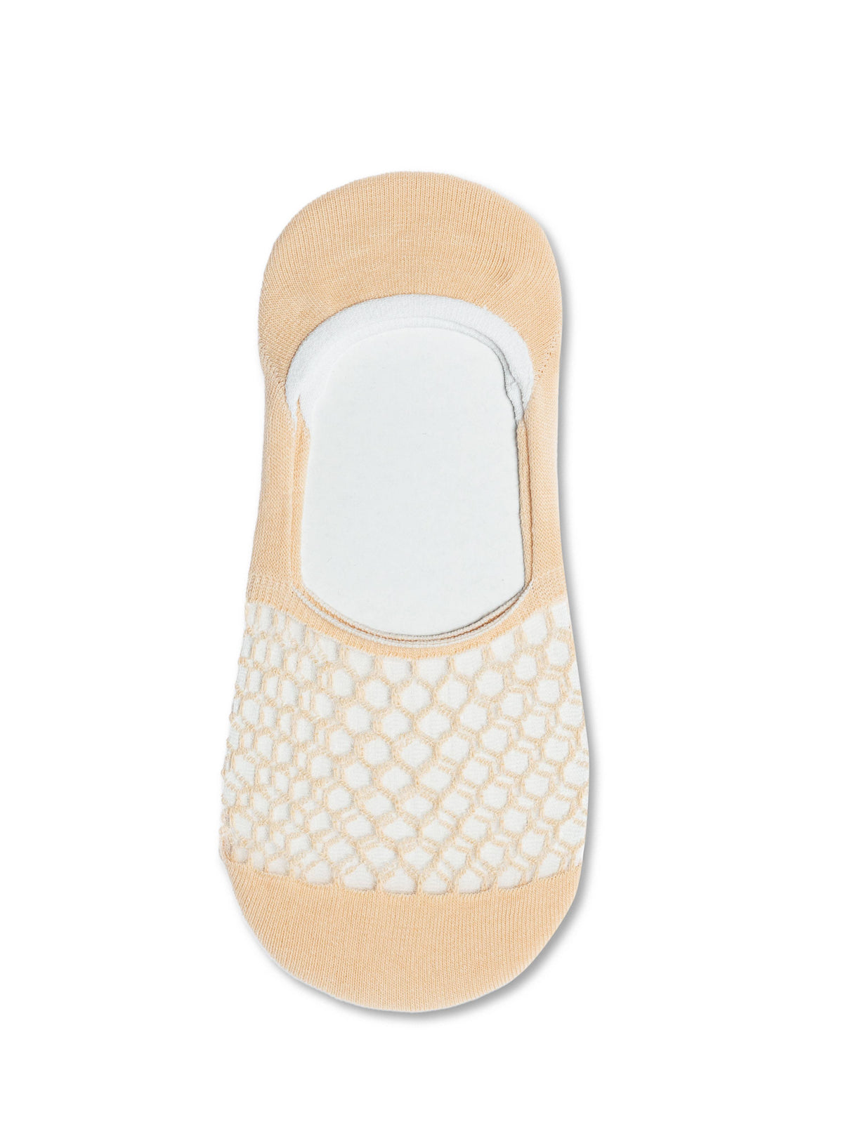 Conte Esli #IS007 - 1 pair Cotton Invisible Women's Footlets (with sheer mesh insert)