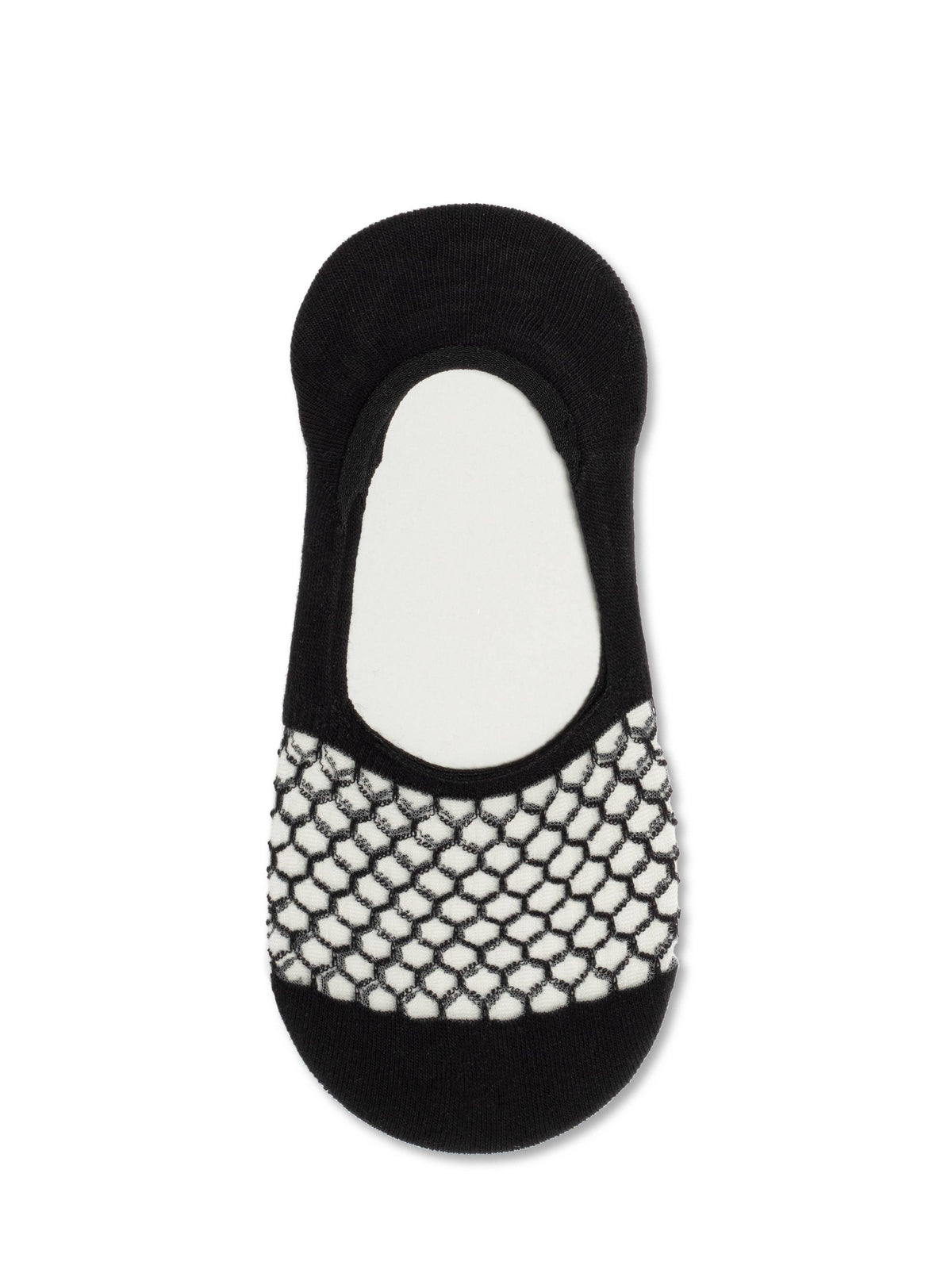 Conte Esli #IS007 - 1 pair Cotton Invisible Women's Footlets (with sheer mesh insert)