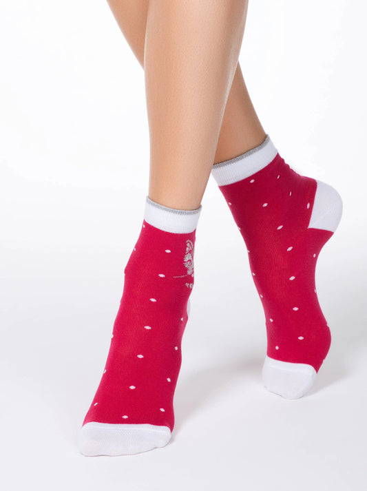 Conte Elegant #17S-67SP(715) - Cotton Women's Socks Gift Box (2 pairs pack)