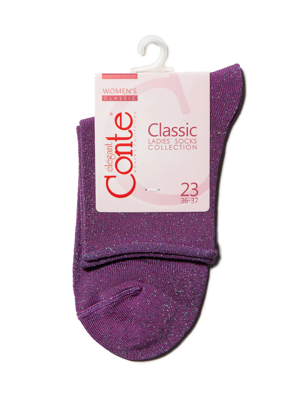 Conte Classic #17S-16SP(000) - 1 pair Viscose Women's Socks (lurex, without elastic)