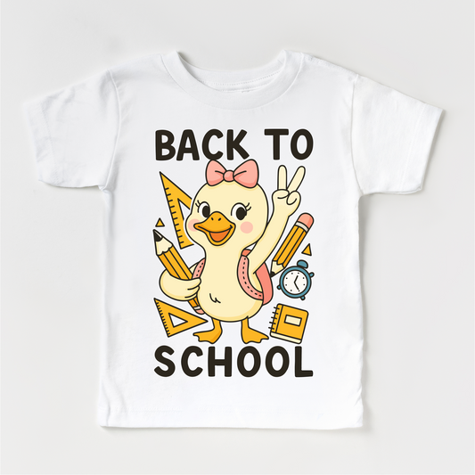 Girls Back To School Goose Shirt - Cute Back To School Tee