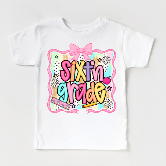 Girls 6th Grade School Shirt - Back To School Tee