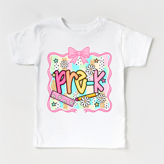 Girls Pre-K School Shirt - Back To School Tee