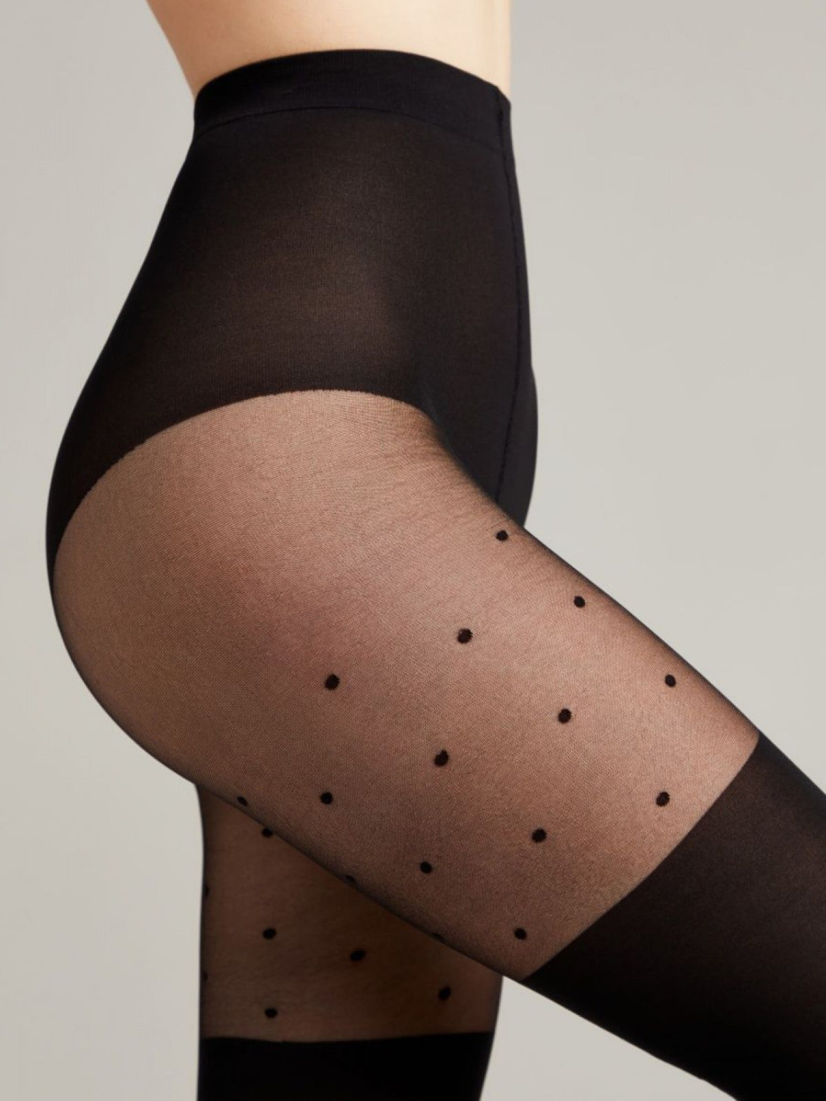 Conte Sensation 60 Den - Fantasy Opaque Stockings Imitation Women's Tights with Polka Dots (18С-15СП)