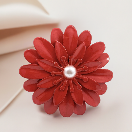 Vibhsa Red Floral Set of 4 Napkin Rings