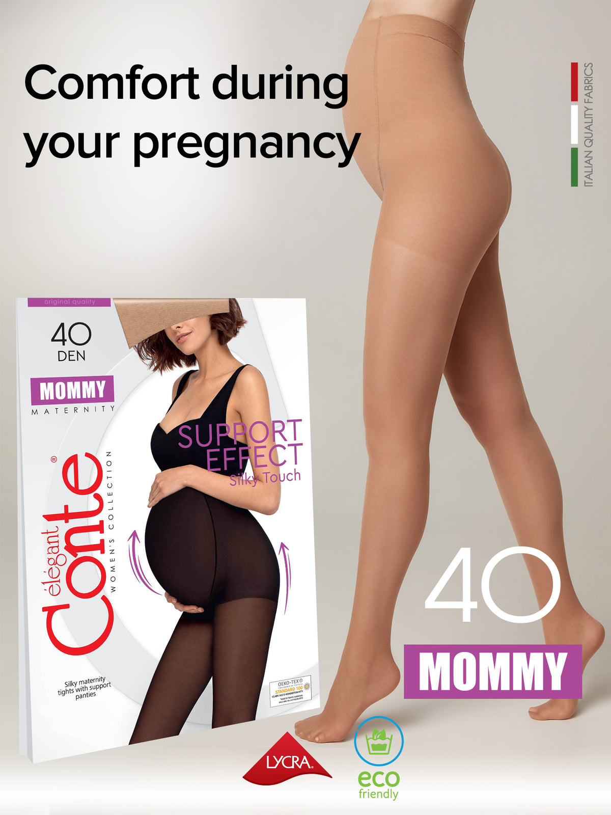 Conte Mommy 40 Den - Classic Dense Maternity Women's Tights (20С-103СП)