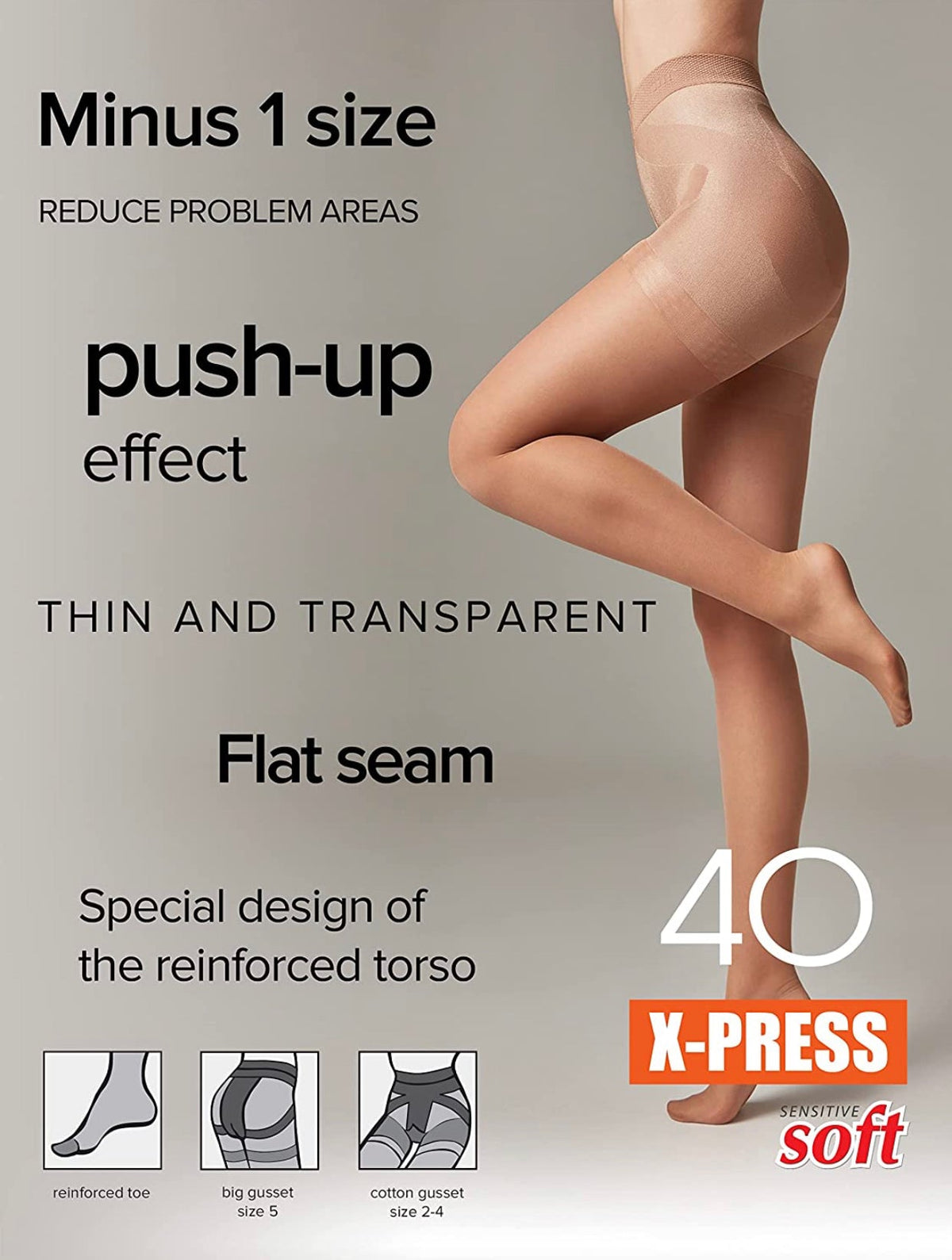 Conte X-Press Soft 40 Den – Body Shaping & Push-Up Tights