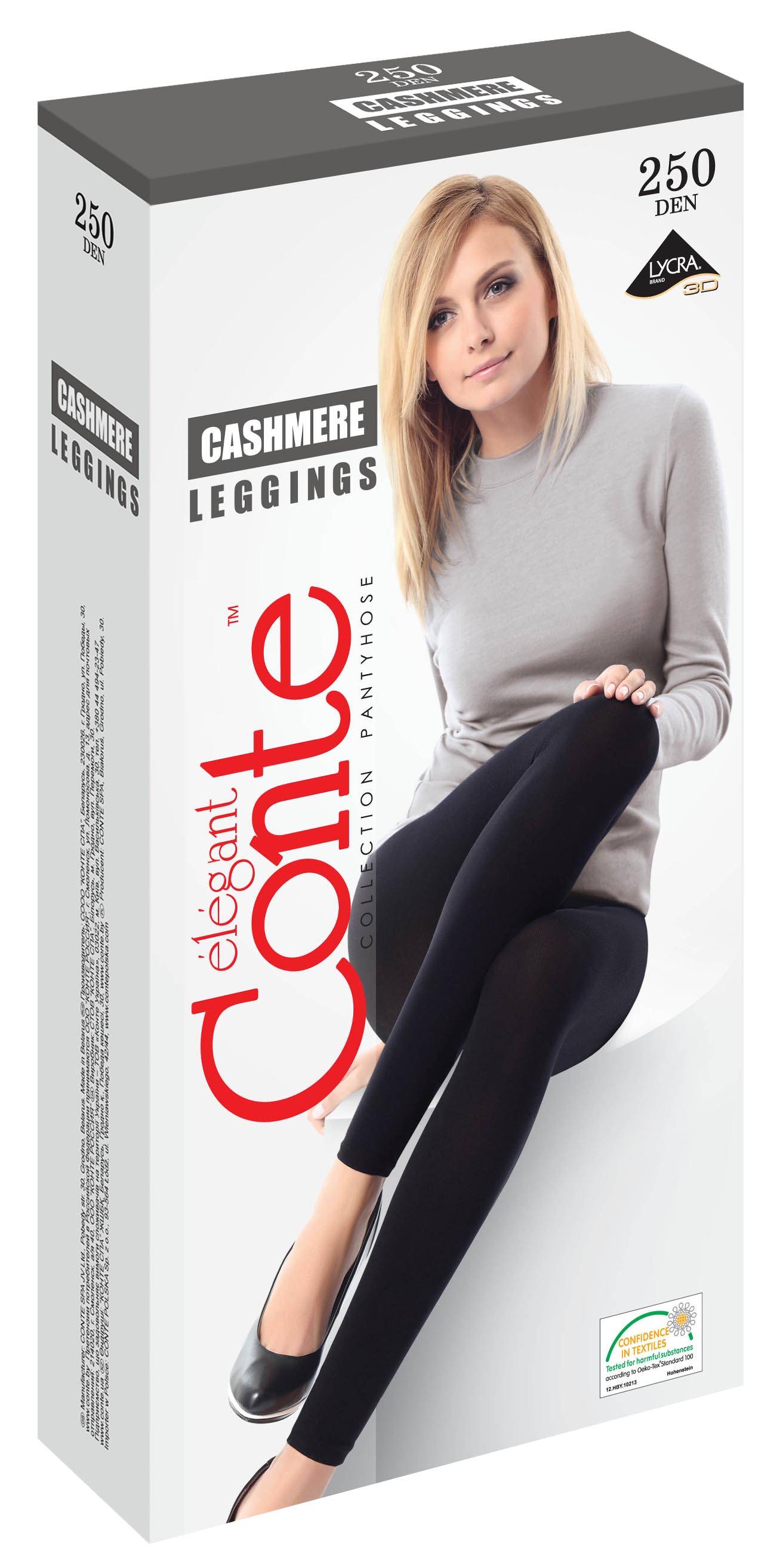 Conte Cashmere 250 Den - Warm Thin Soft Women's Leggings with 7% cashmere (15С-1СП)