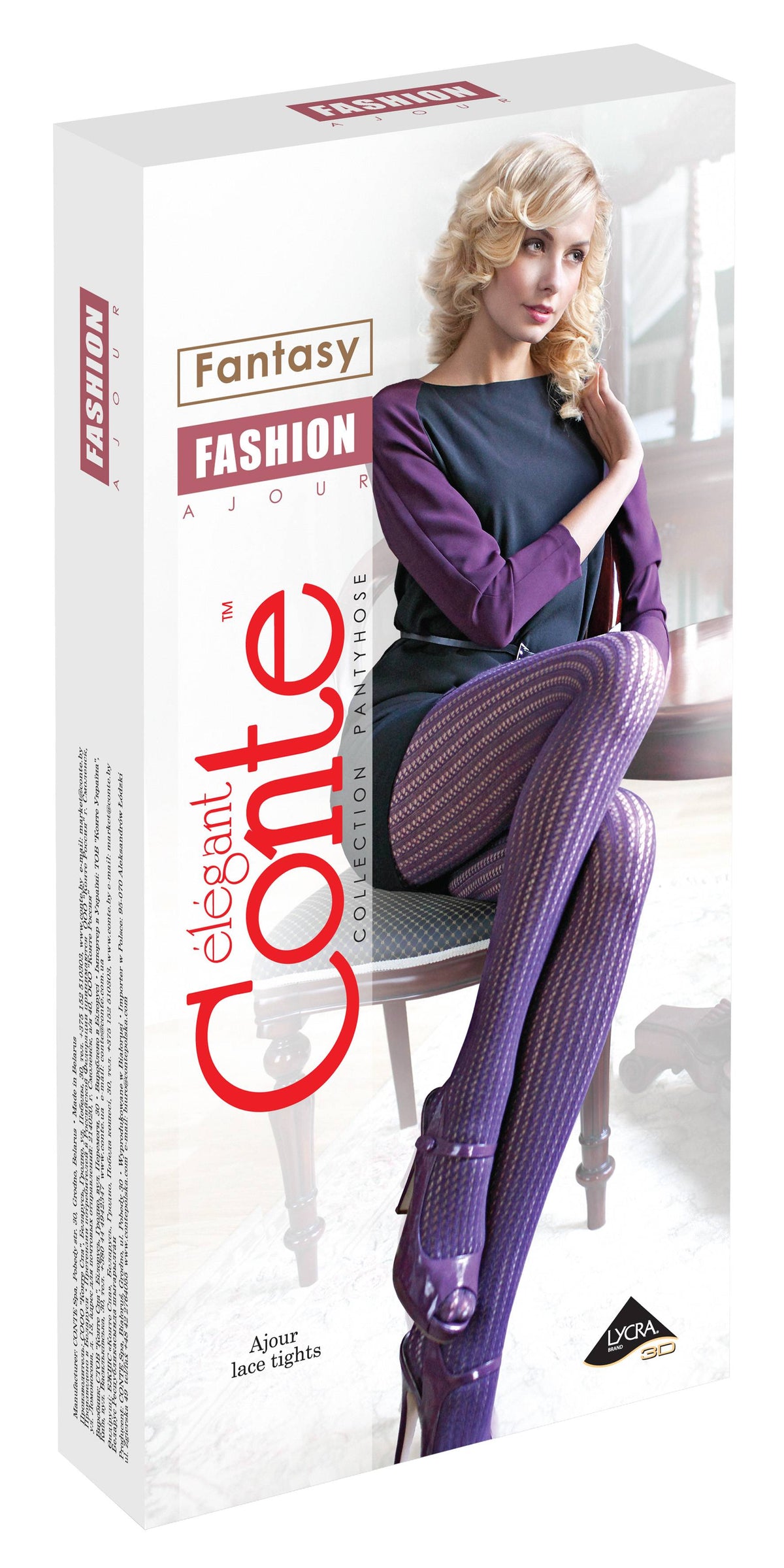Conte Fashion - Fantasy Openwork 82% Cotton Women's Tights (7S-84SP)