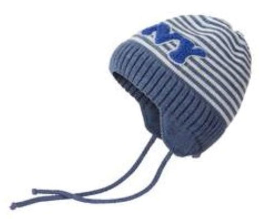 Дитяча шапка подвійного в'язання Conte/Esli із зав'язками - Для хлопчиків (17С-107СП)