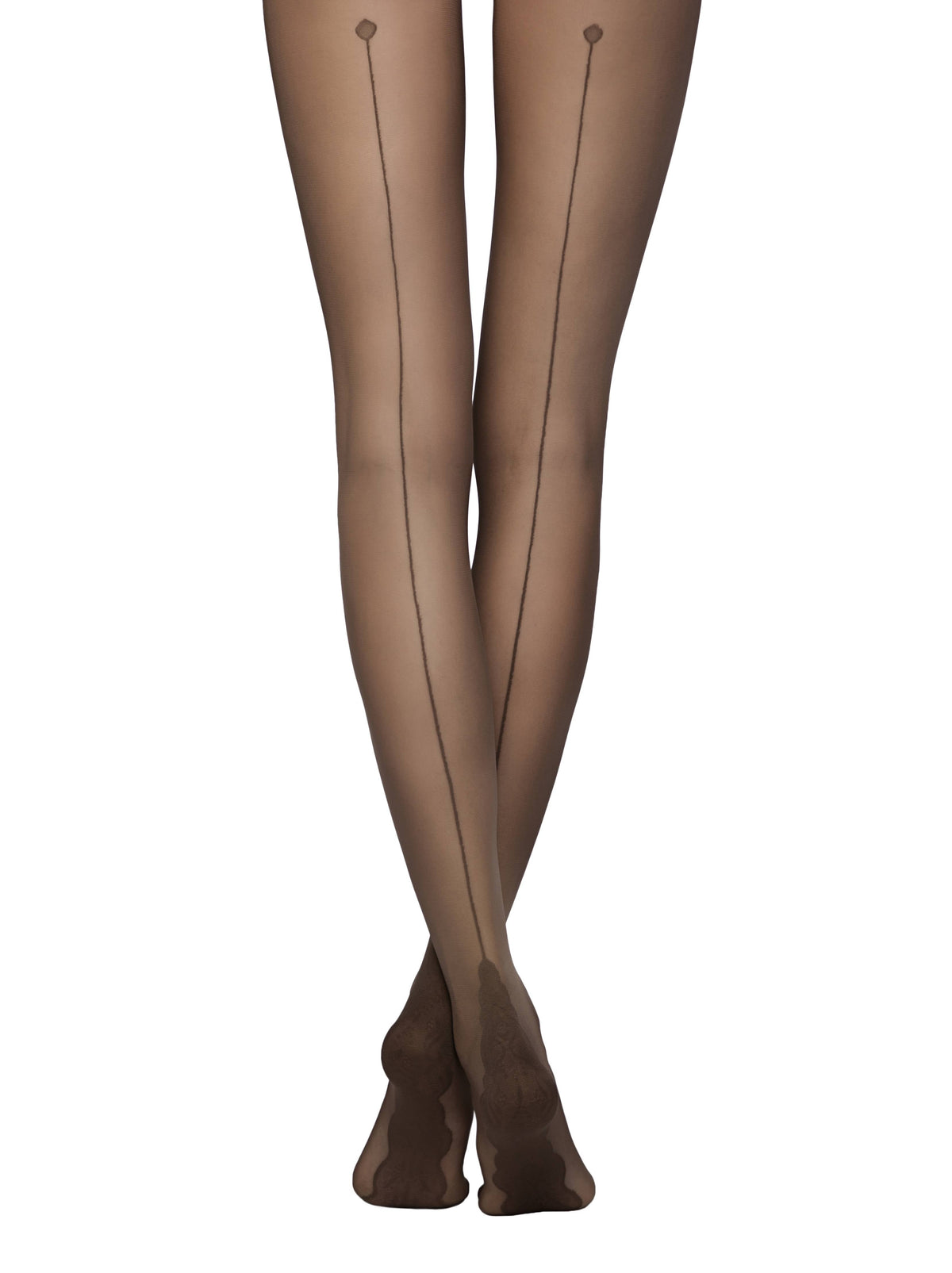 Conte Stella 20 Den - Fantasy Thin Women's Tights with a pattern "imitation of a seam along the leg" (8С-173СП)