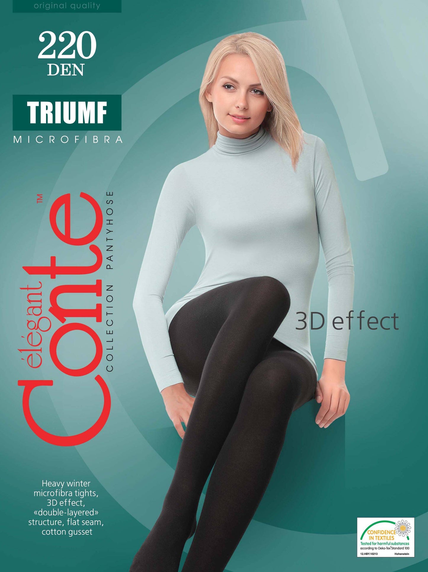 Conte Triumf 220 Den - Microfiber Warm Winter Women's Tights (8С-58СП)