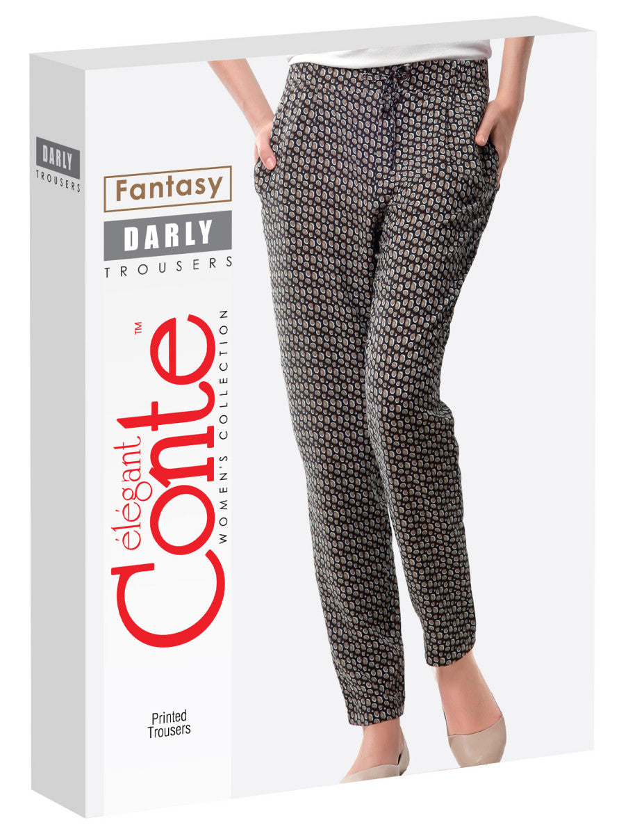 Conte Darly - Fantasy Relaxed Printed Women's Trousers (14С-560БСП)