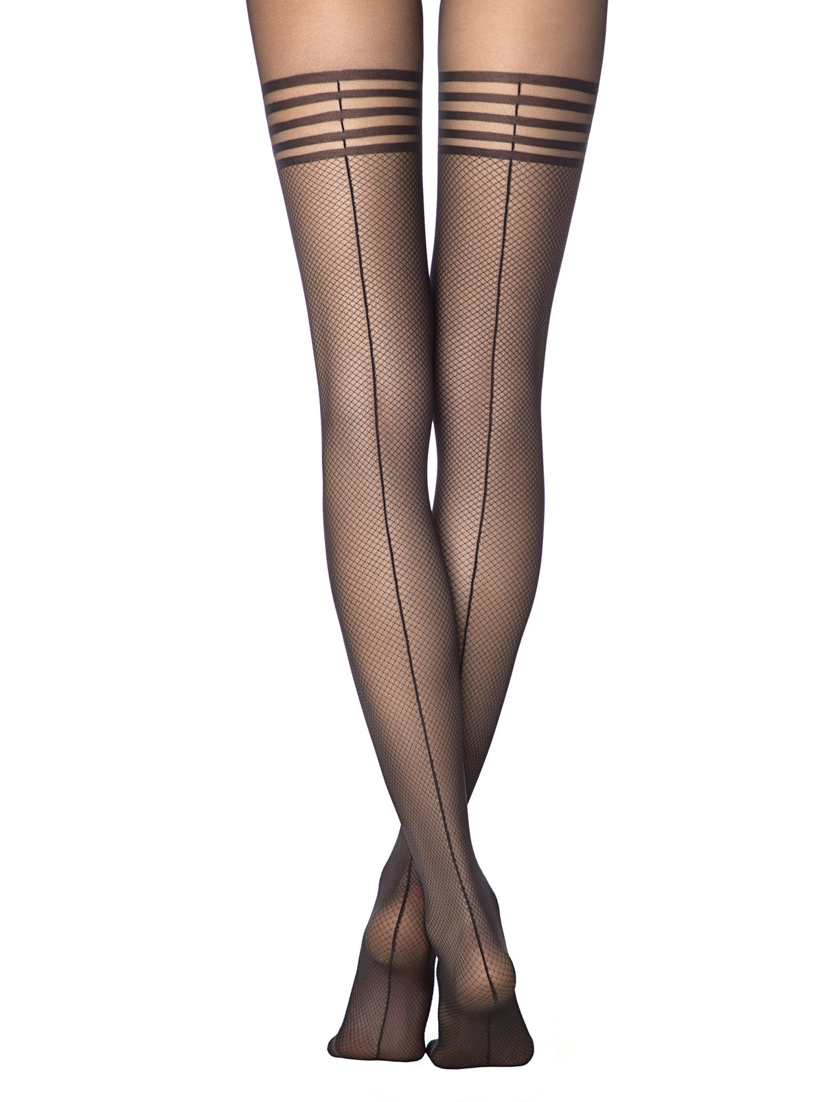 Conte Impress 20 Den - Fantasy Women's Tights with mocking in fine mesh with a scotch (17С-80СП)