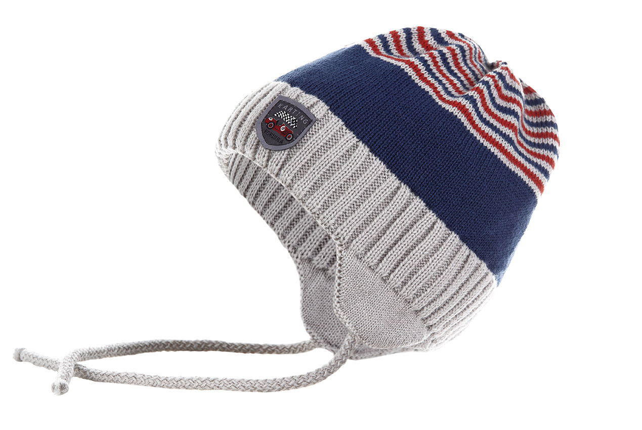 Conte/Esli Double knitted kids hat with strings - For Boys (17С-36СП)