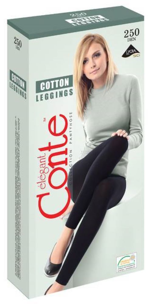 Conte Cotton 250 Den - Warm Opaque 70% Cotton Women's Leggings (7S-39SP)
