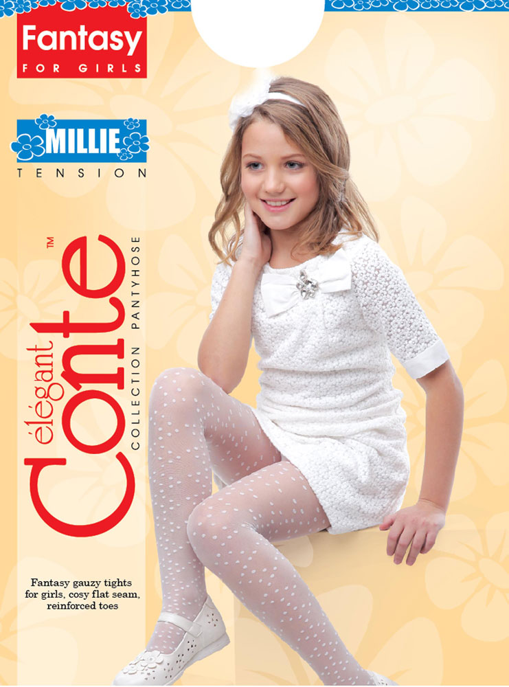 Conte Millie 20 Den - Fantasy Thin Tights For Girls With Polka