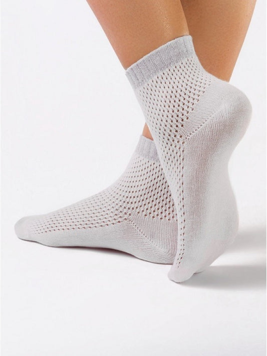Conte Ajour #15S-81SP(077) - 1 pair Openwork 73% Cotton Women's Socks