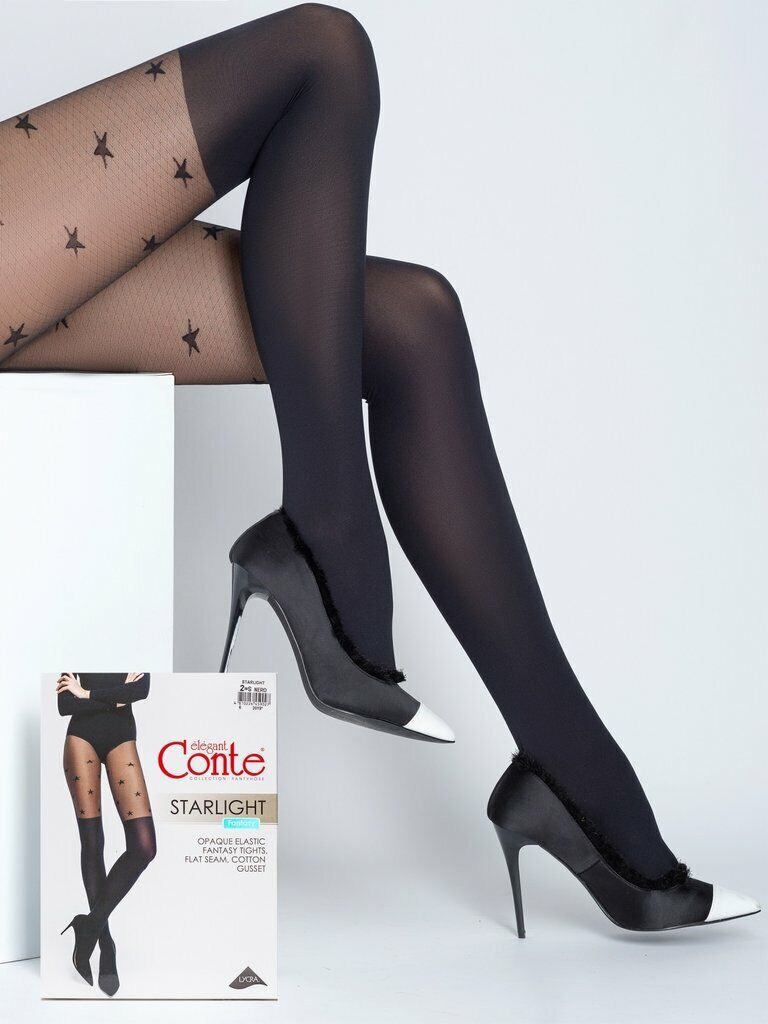 Conte Starlight 60 Den - Fantasy Opaque Women's Tights with a golfs imitate & stars (19С-7СП)