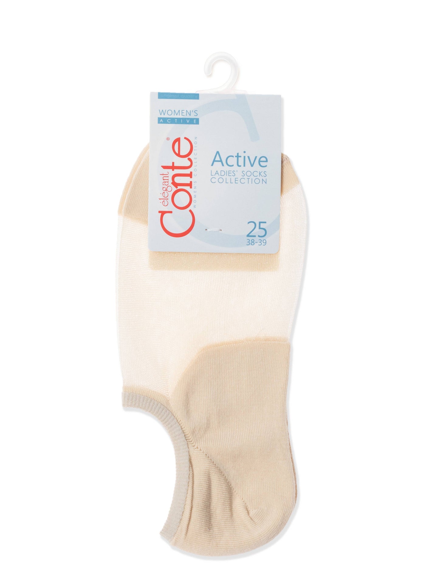 Conte Active #18С-4СП(000) - Лот из 2 пар женских хлопковых носков (с прозрачной сетчатой вставкой)