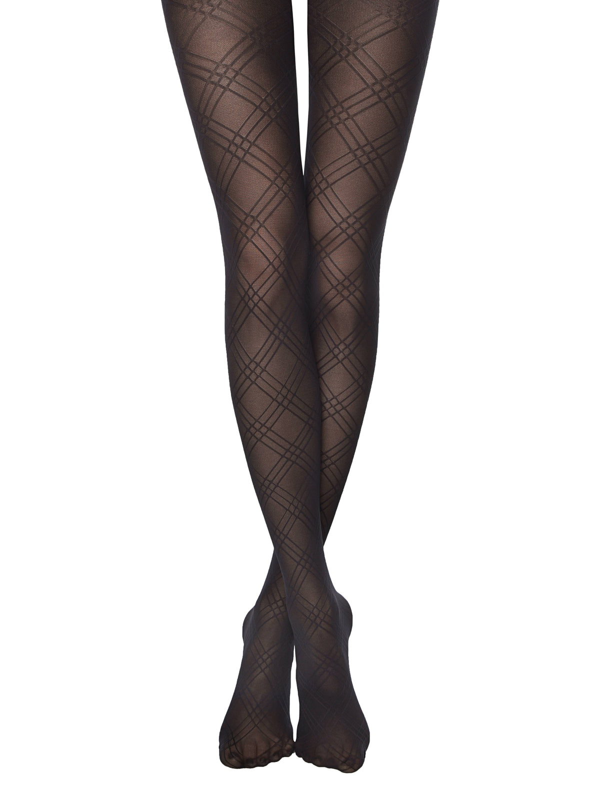 Conte Adele 45 Den - Fantasy Women's Tights with a relief geometric pattern "diamond" (18S-16SP)