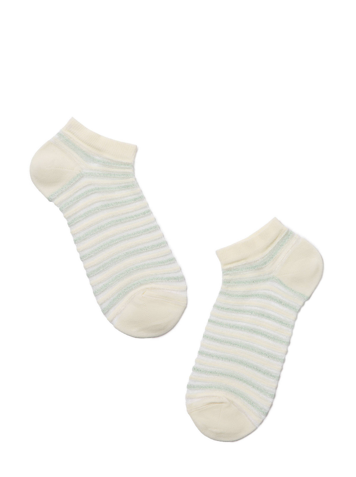 Conte Active #17S-71SP(123) - 1 pair Cropped Cotton Women's Socks with Lurex