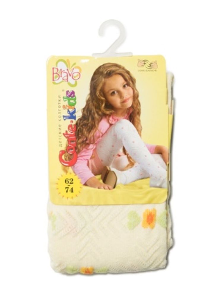 Conte-Kids Bravo #7С-44СП(216) - Колготки хлопковые для девочек 0/12м.-12/24м.