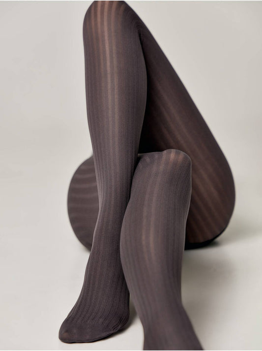 Жіночі колготки Conte Voyage 60 Den - Fantasy з рельєфним вертикальним плетінням (19С-239СП)