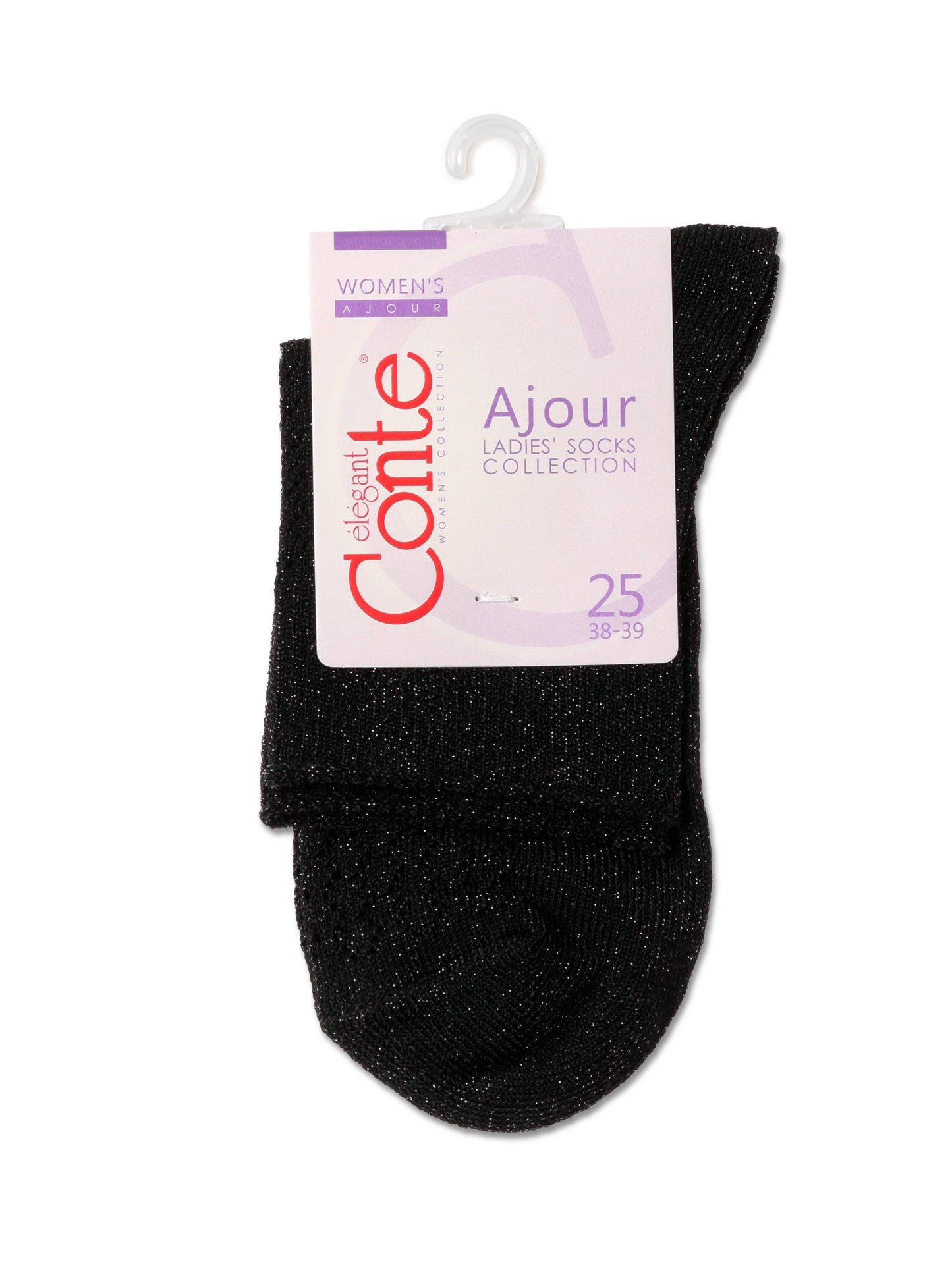 Conte Ajour #19С-186СП(180) - Лот із 2 пар ажурних жіночих шкарпеток з віскози