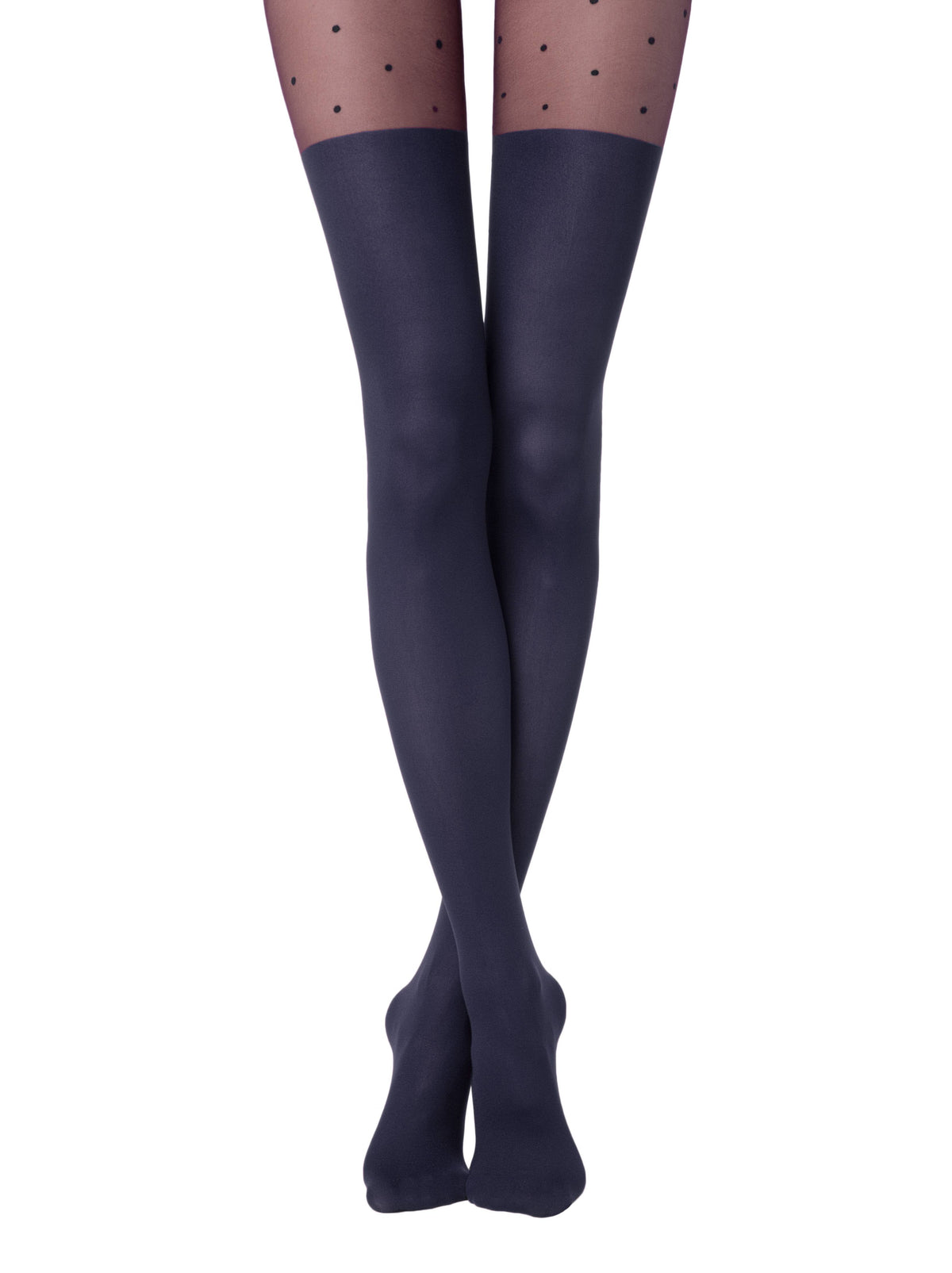 Conte Sensation 60 Den - Fantasy Opaque Stockings Imitation Women's Tights with Polka Dots (18С-15СП)