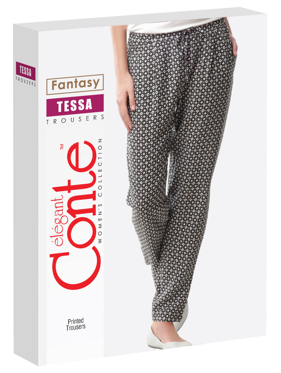 Conte Tessa - Fantasy Relaxed Printed Women's Trousers (14С-570БСП)