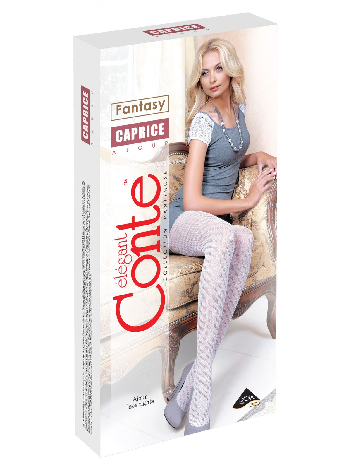 Conte Caprice - Fantasy Openwork 55% Cotton Women's Tights (13S-42SP)
