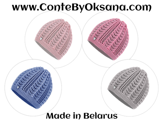Дитячі шапки подвійного в'язання Conte/Esli - Для дівчаток (16С-99СП)