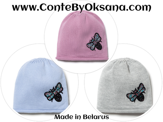 В'язані дитячі шапки Conte/Esli - для дівчаток (18С-147СП)