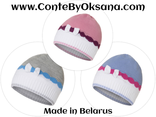 Дитячі шапки подвійного в'язання Conte/Esli - для дівчаток (17С-98СП)