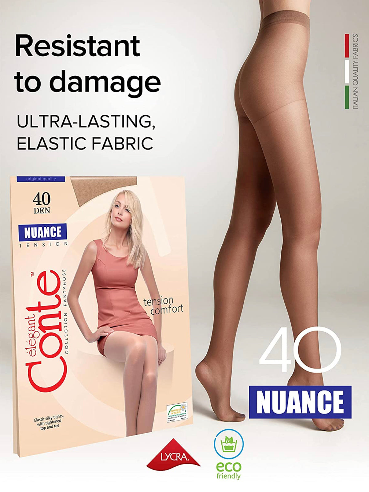 Conte Nuance 40 Den - Classic Women's Tights with a Reinforced Shorts (8S-37SP)