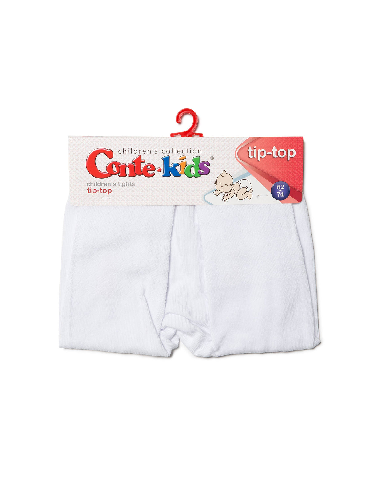 #4С-01СП(360) - Классические однотонные хлопковые колготки Tip-Top Conte-Kids для девочек 0/12м.