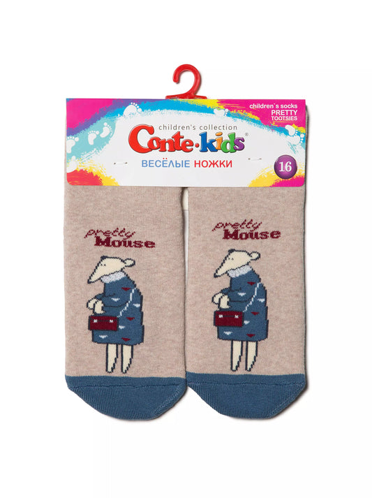 Conte-Kids Pretty Tootsies #17С-45СП(295) - лот із 2 пар бавовняних махрових шкарпеток для дівчаток