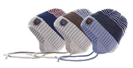 Дитяча шапка подвійного в'язання Conte/Esli із зав'язками - Для хлопчиків (17С-36СП)