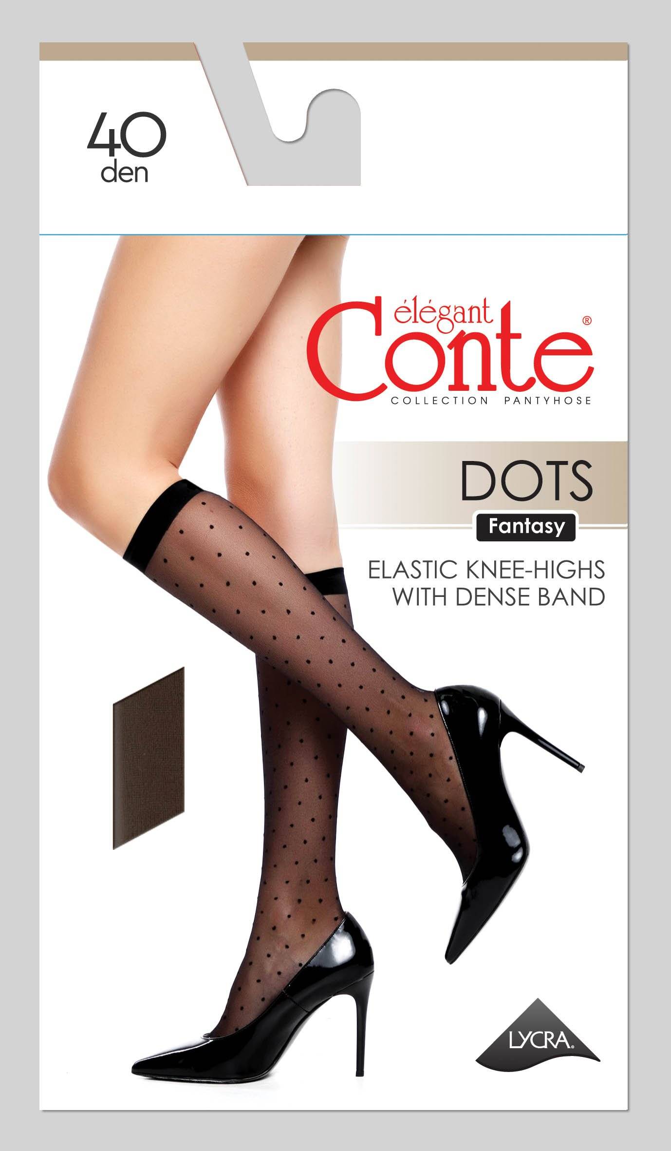 Conte Dots 40 Den - Fantasy Knee-Highs for Women (21C-147SP)