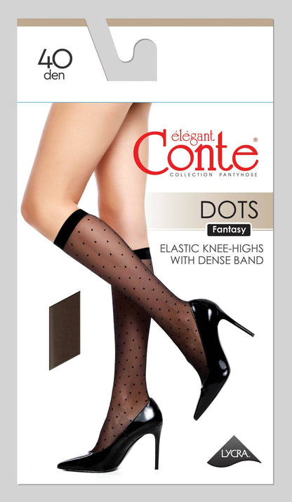 Conte Dots 40 Den - Fantasy Knee-Highs for Women (21C-147SP)