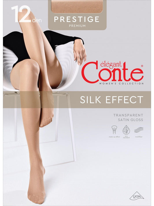 Conte (Poland) Prestige 12 Den - Classic Sheer to Waist T-top Women's Tights (8S-59SP)