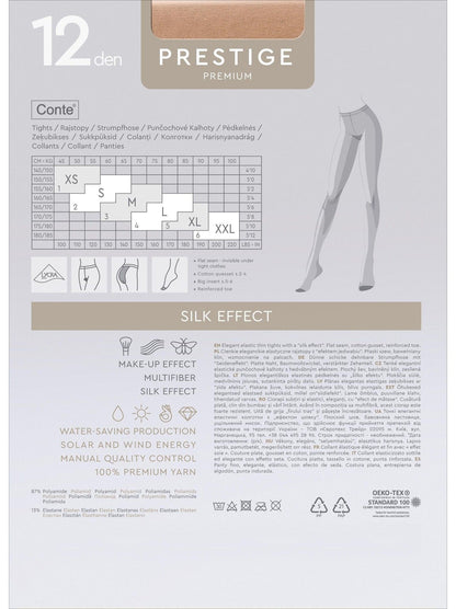 Conte Prestige 12 Den - Classic Sheer to Waist T-top Women's Tights (8S-59SP)