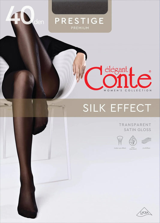 Conte (Poland) Prestige 40 Den - Classic Sheer to Waist T-top Women's Tights (8S-45SP)